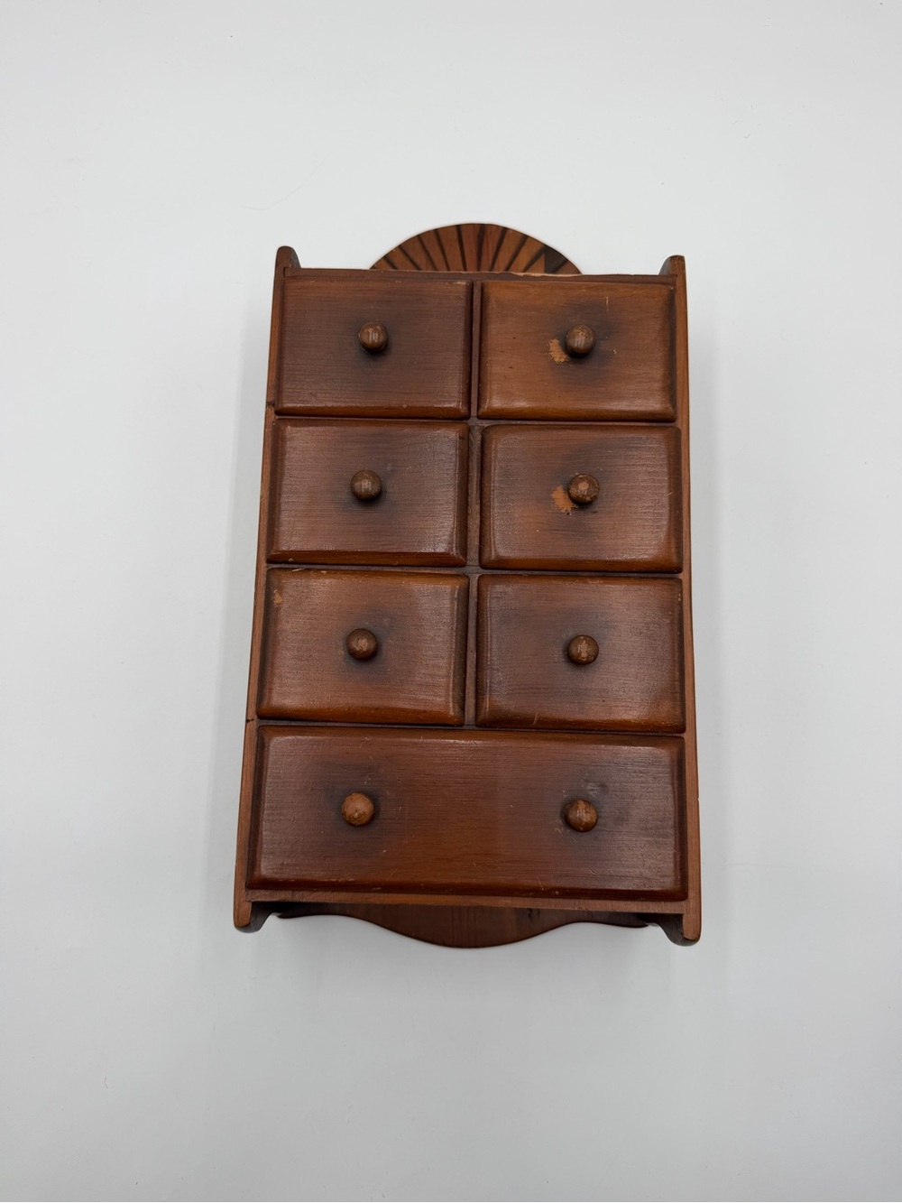 Vintage Wooden Apothecary Spice Cabinet 8 Drawer Farmhouse Wall Shelf